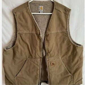Carhartt Brown Sherpa-Lined Vest